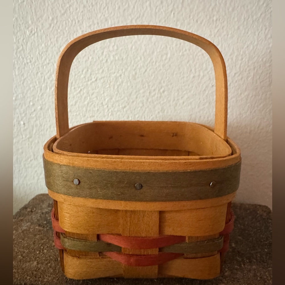 Royce Craft Handcrafted Wooden Basket with Handle - Small